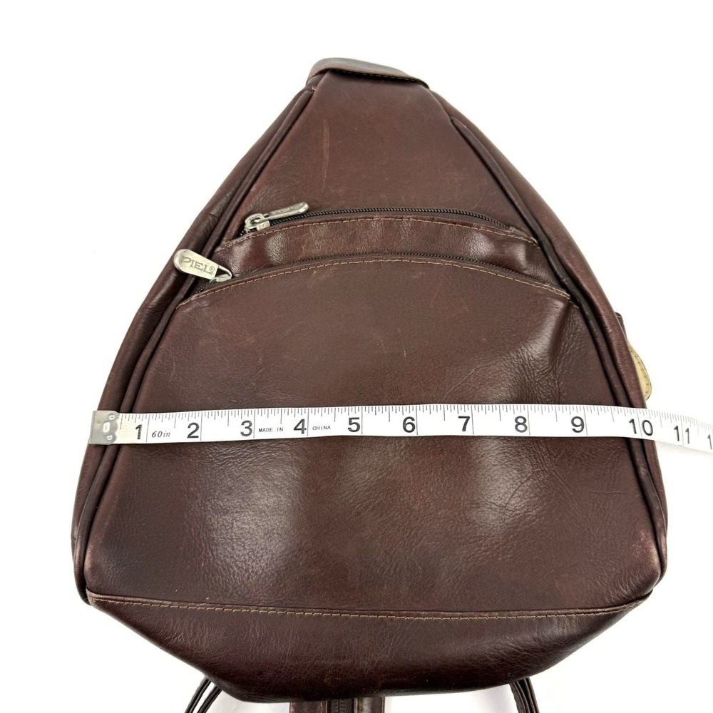 Piel Vintage Backpack Brown Leather Convertible Shoulder Bag Made In Colombia - Picture 13 of 15